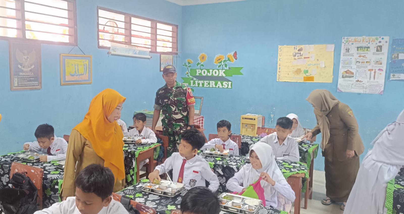 Koramil 0901-01/Samarinda terus lakukan Pendampingan Makan Bergizi Gratis