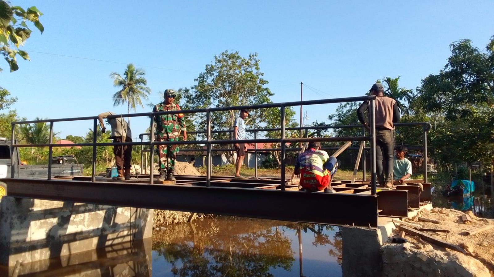 Jembatan Beton Garuda di Balik Buaya Bukuan Dibangun dengan Dedikasi dan Gotong Royong