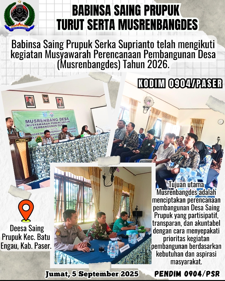 BABINSA SAING PRUPUK TURUT SERTA MUSRENBANGDES