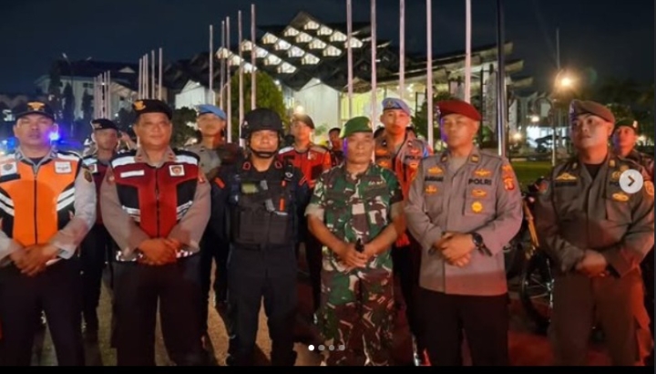 Kodim 0901/Samarinda Melaksanakan Patroli Gabungan Jamin Keamanan Dan Ketertiban Masyarakat Kota Sam