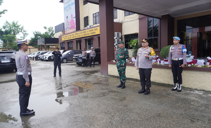 Wujudkan Keamanan Malam Kemenangan, Dandim 0901/Samarinda Ikuti Gelar Apel Gabungan Pengamanan