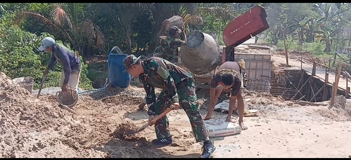 Pekerjaan Terus Di Kebut Jembatan Beton Garuda di Kelurahan Budaya Pampang