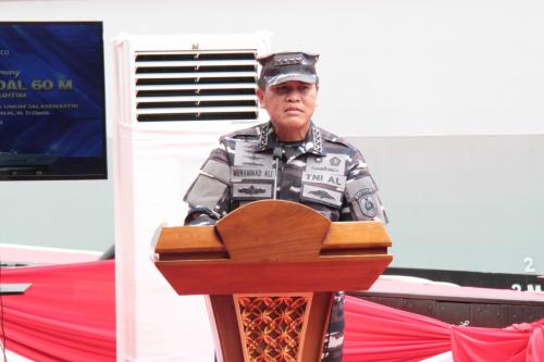 DANKODAERAL III HADIRI SHIPNAMING KCR 60M KRI BELATI-622, WUJUD KESIAPAN TNI AL MENGAWAL WILAYAH LAU