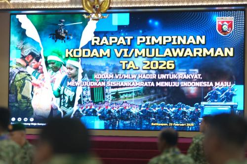 Dandim 0901/Samarinda Rapat Pimpinan Kodam VI/Mlw TA. 2026