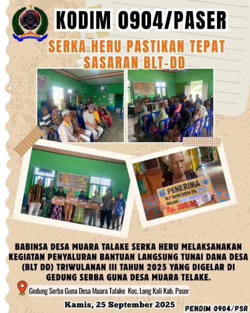 Serka Heru Pastikan BLT-DD Tepat Sasaran