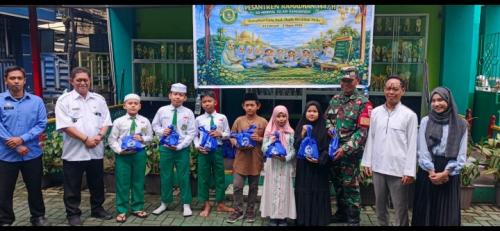 Danramil 0901-02/SPNG Laksanakan Pendampingan Program Makan Bergizi Gratis di Saat Bulan Puasa