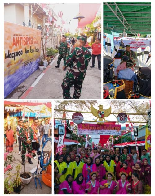 Semarak HUT RI ke-81, Kodim 0901/Samarinda Nilai Kampung Kreatif Merah Putih di Loa Janan Ilir