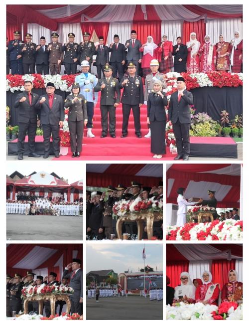 Dandim 0901/Samarinda Hadiri Upacara Penurunan Bendera HUT RI ke-81